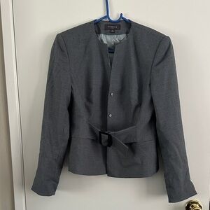 Liz Claiborne Gray Blazer with Belted Waist